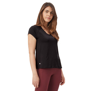Milk & Fire Pull-Down Nursing Athletic Tech Top - Black