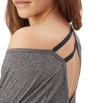 Milk & Fire Pull-Down Nursing Athletic Tech Top - Steel Gray