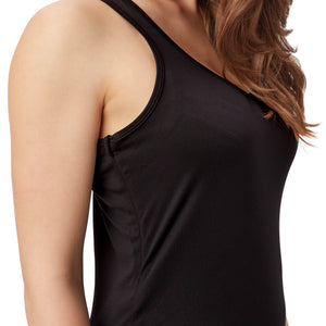 Milk & Fire Hidden Zipper Nursing Athletic Tank Top - Black