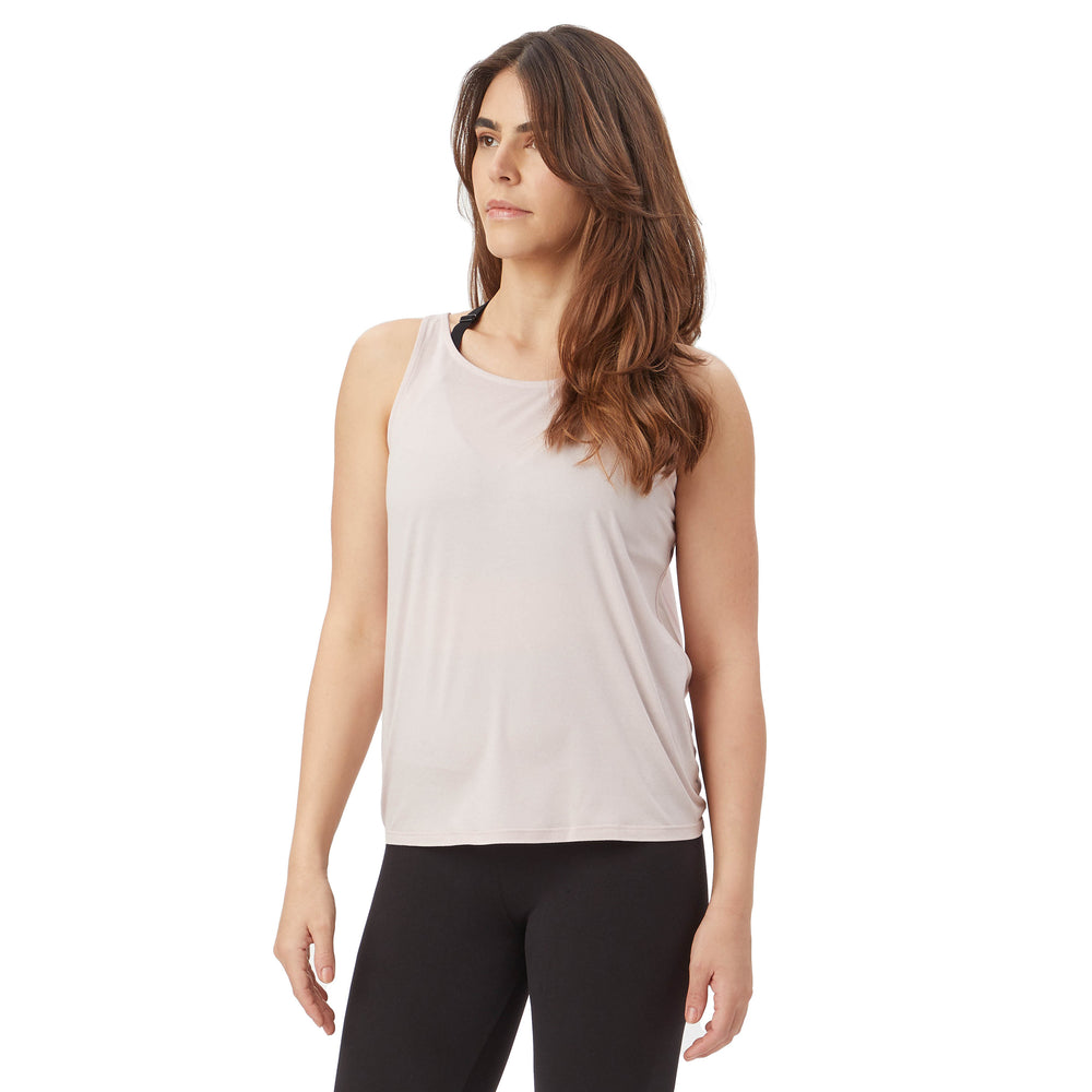 Nursing cover, nursing tank and sports bralette set front view.  In blush rose by Milk & Fire.