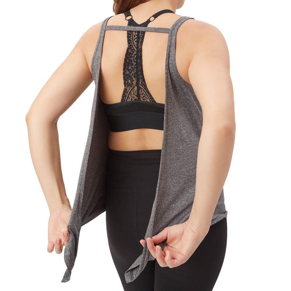 Milk & Fire 3in1 Nursing Sports-Bralette, Athletic Tech Tank & Nursing Cover - Steel Gray