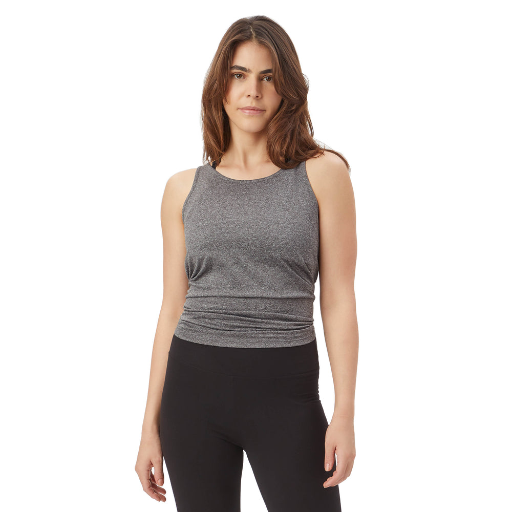 Milk & Fire 3in1 Nursing Sports-Bralette, Athletic Tech Tank & Nursing Cover - Steel Gray