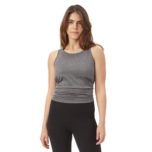 Milk & Fire 3in1 Nursing Sports-Bralette, Athletic Tech Tank & Nursing Cover - Steel Gray