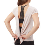 Milk & Fire 3in1 Nursing Sports-Bralette, Athletic Tech Tee & Nursing Cover - Blush Rose