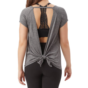 Milk & Fire 3in1 Nursing Sports-Bralette, Athletic Tech Tee & Nursing Cover - Steel Gray