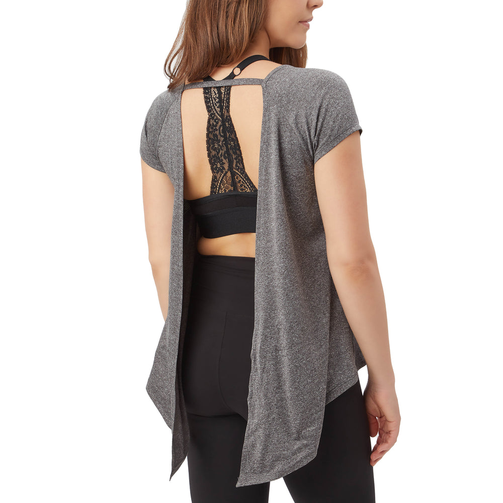 Milk & Fire 3in1 Nursing Sports-Bralette, Athletic Tech Tee & Nursing Cover - Steel Gray